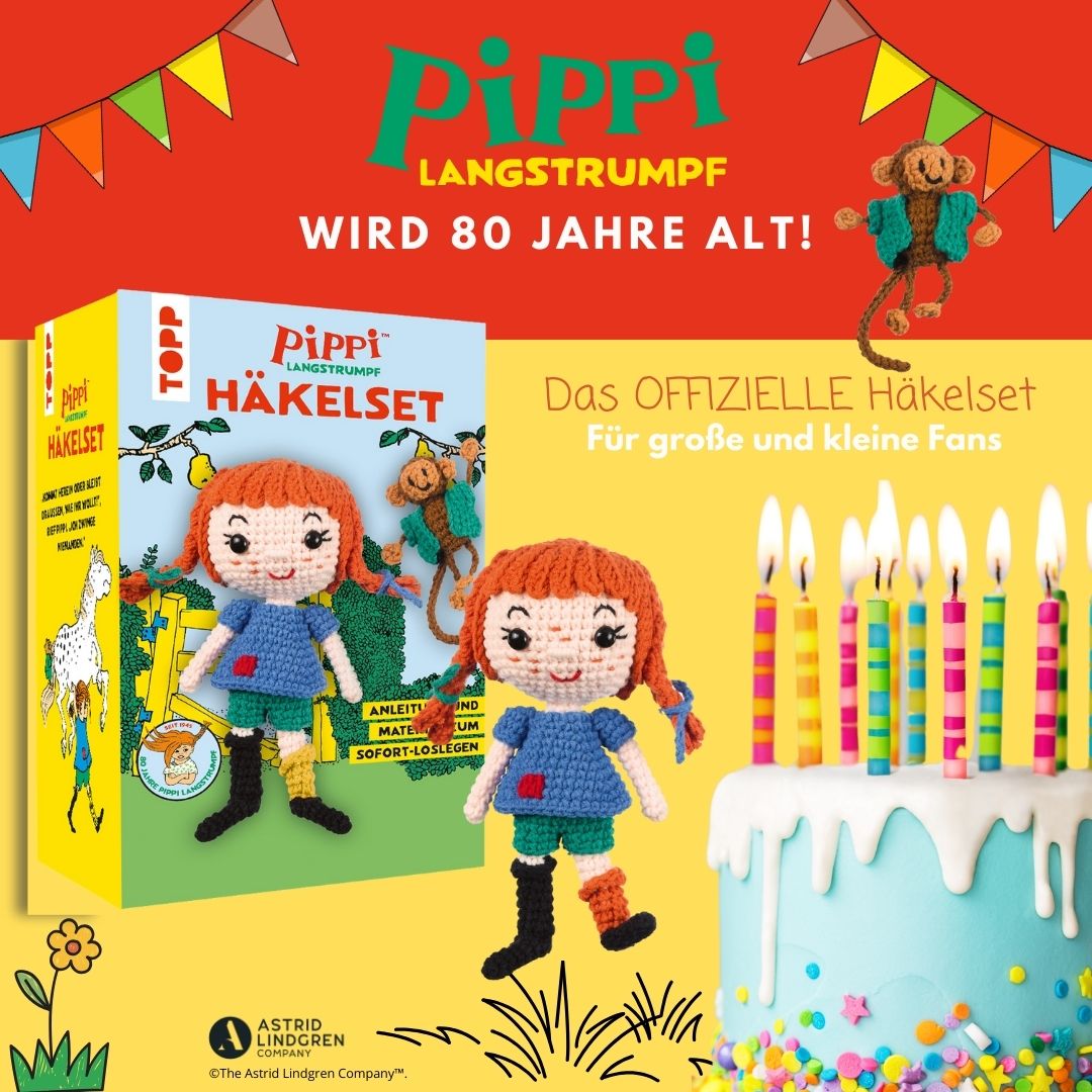 Pippi Langstrumpf - Das offizielle Häkelset zum 80. Geburtstag