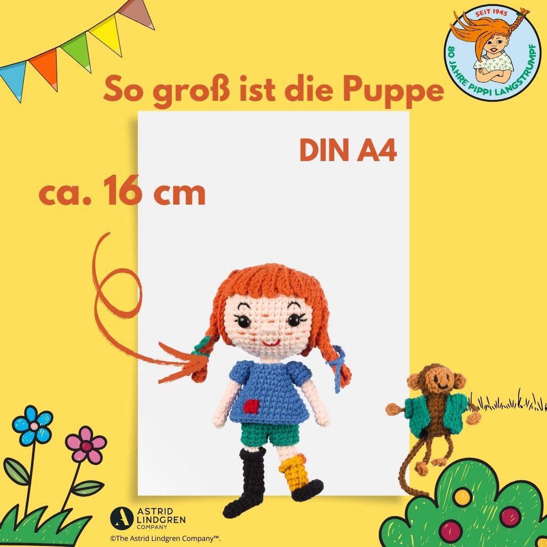 Pippi Langstrumpf - Das offizielle Häkelset zum 80. Geburtstag
