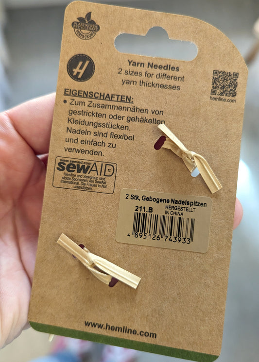 Wollnadel in 2 Größen 87 mm & 77 mm 2 Stück