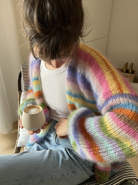 Strickpaket Cardi du Coeur - Budgetversion ohne Mohair aus Avalon