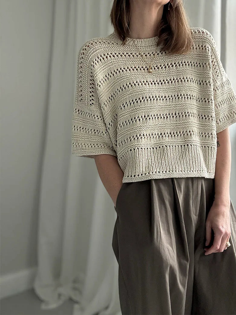 Strickpaket Lacey Loop Tee von Other Loops aus Pure Silk von Knitting for Olive