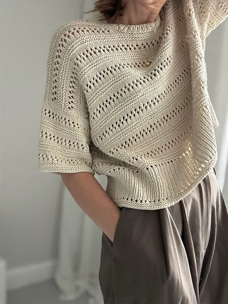 Strickpaket Lacey Loop Tee von Other Loops aus Petunia von Rauma [vegane Budgetversion]