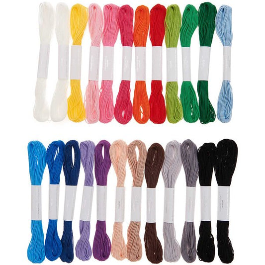 Stickgarn Set Rainbow 24-teilig