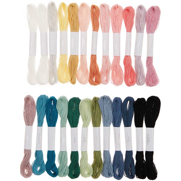 Stickgarn Set Pastell 24-teilig