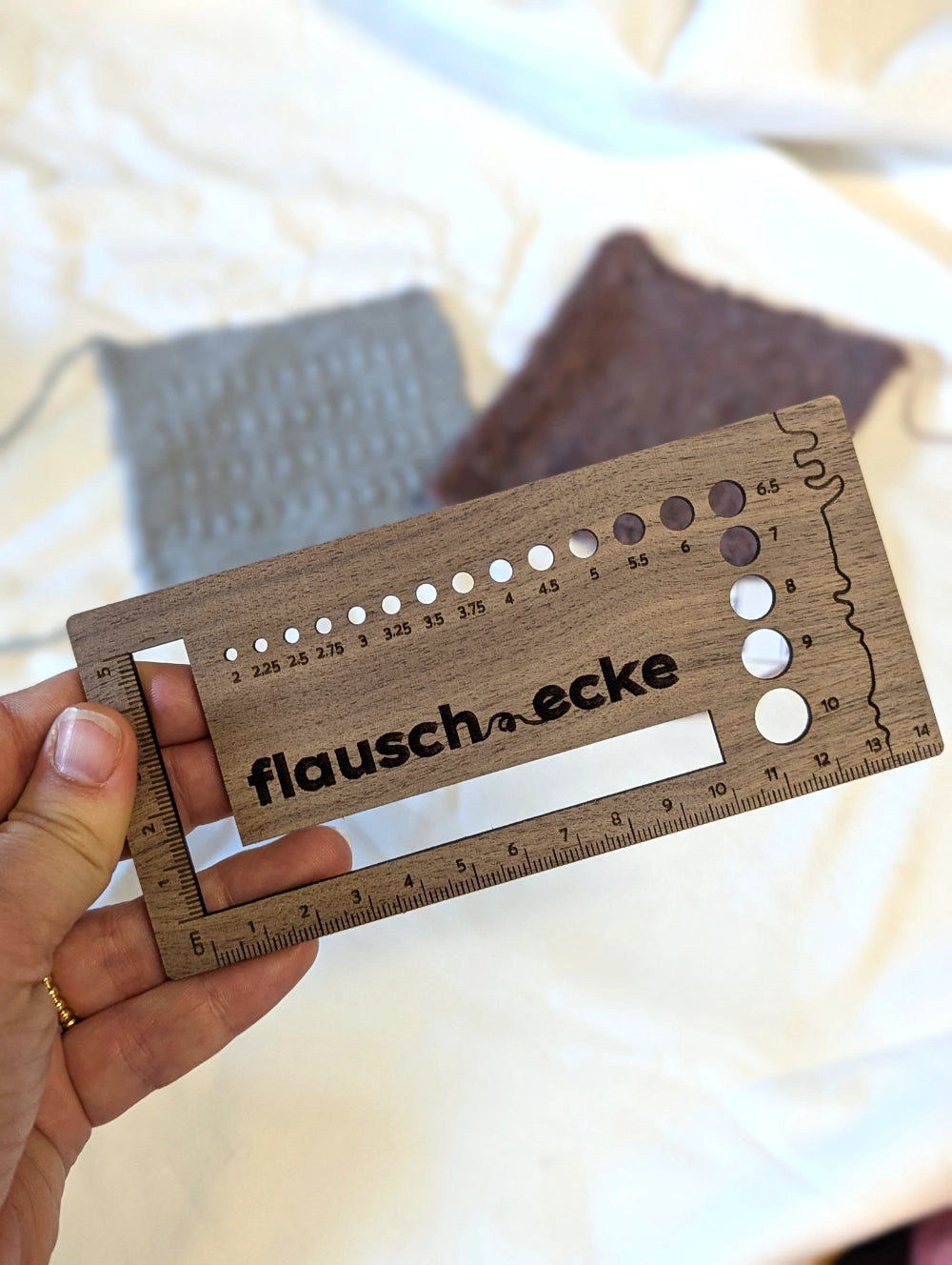 Flauschecke Zählrahmen / Lineal inkl. Nadelmaß