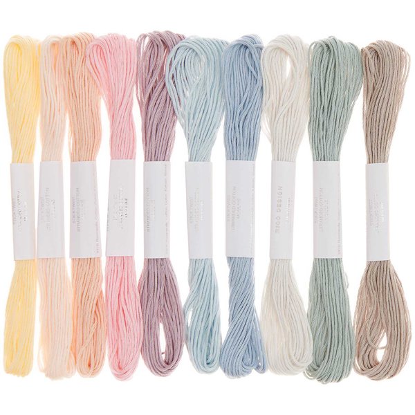 Stickgarnset Pastel 10-teilig